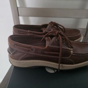 Men's Brown Leather Boat Shoes